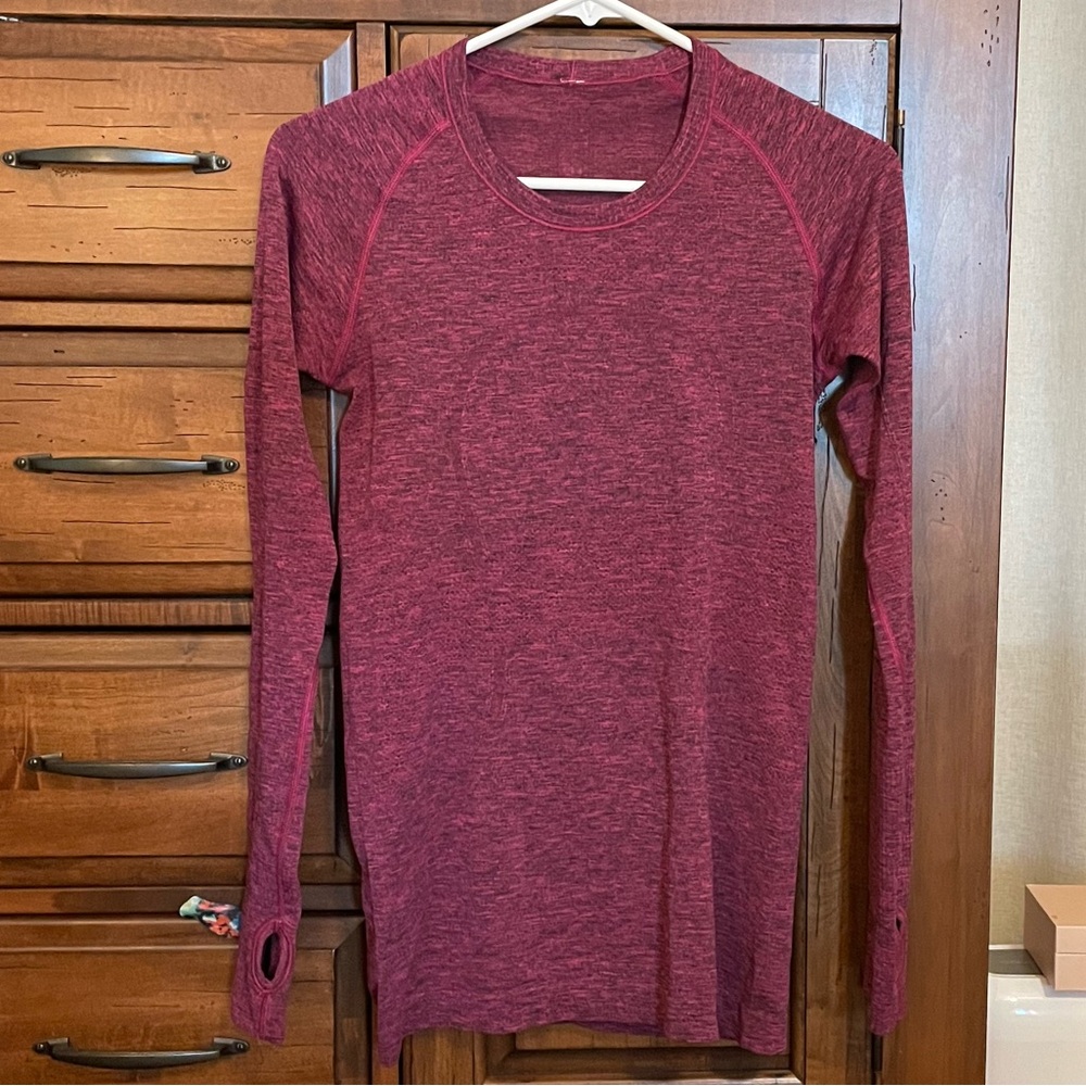 Lululemon Swiftly Tech Fuchsia Long Sleeve, Size 6 - image 1